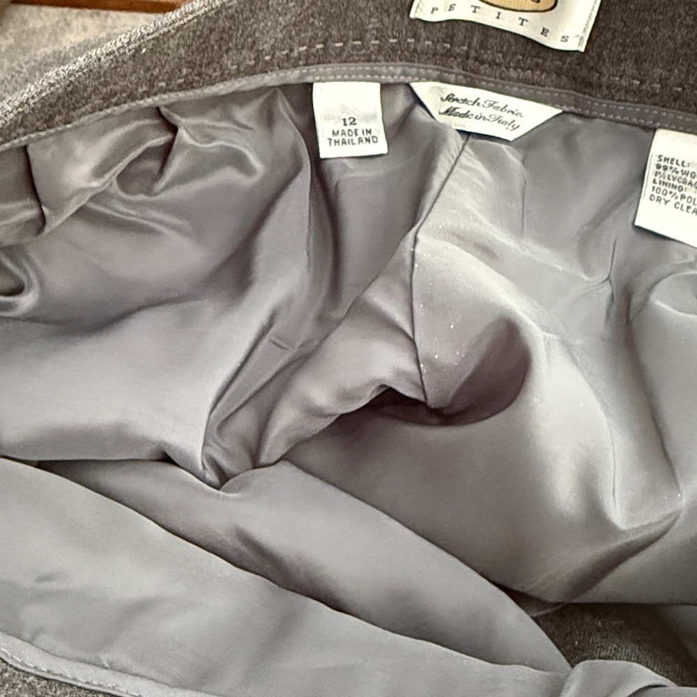 Talbots Gray Fully Lined Wool Slacks/Trousers. Ba… - image 7